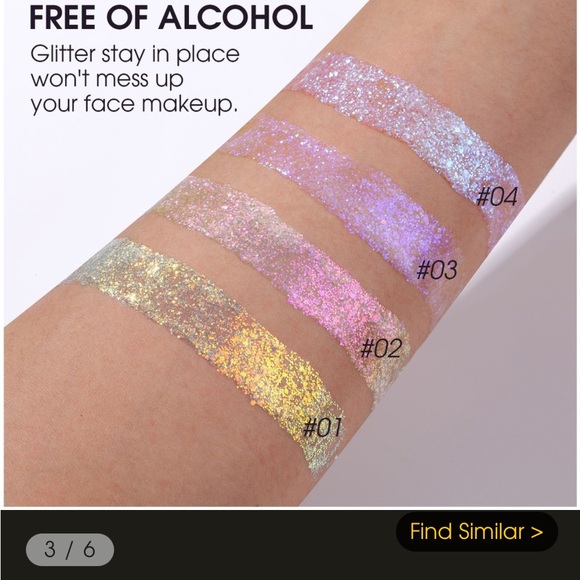 LAKERAIN GLITTER ZONE MULTI USE BODY GLITTER GEL #01 & 04. 2 PK SEALED NEW - Picture 6 of 16